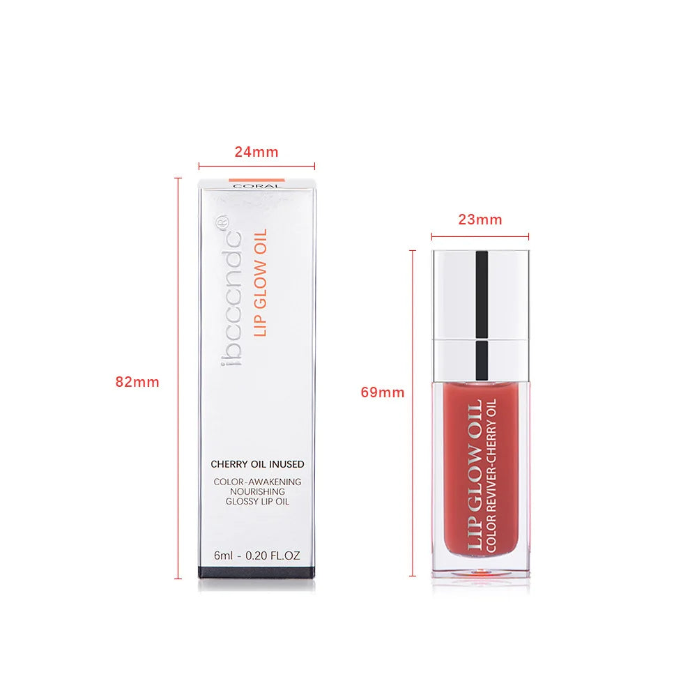 Hydrating Plumping Lip Oil for Glossy Full Lips - Perfect for Daily Moisture & Nighttime Lip Care