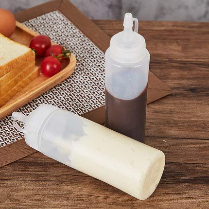 Bekith 12-Pack 12oz Plastic Squeeze Condiment Bottles with Twist-On Caps & Measurement Marks - Wide Mouth Empty Squeeze Bottles for Sauces, Ketchup, BBQ, Dressings, Paint - Perfect for Kitchen, Restaurants & DIY Crafts