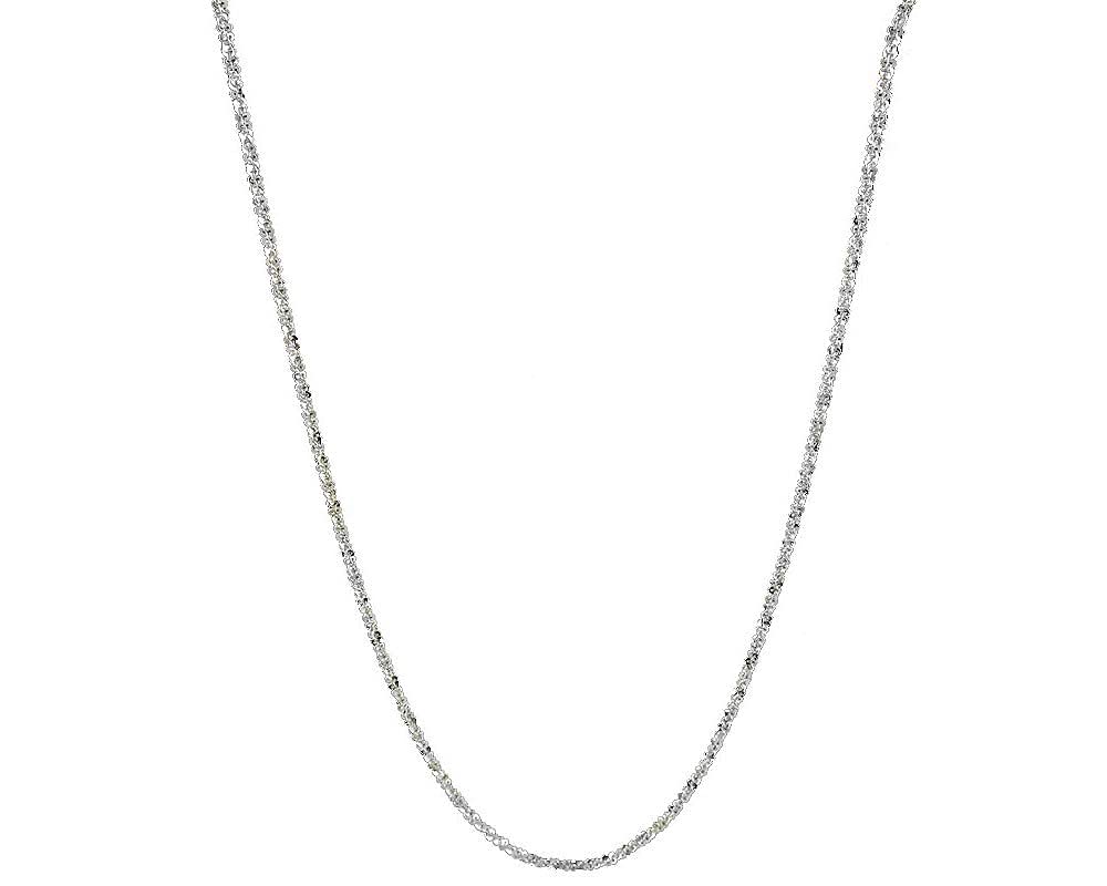 ARGENTO REALE 925 Sterling Silver 1.5MM Sparkle Chain Necklace - Dainty Roc Chain for Women | Perfect for Layering, Everyday Wear & Gift Giving