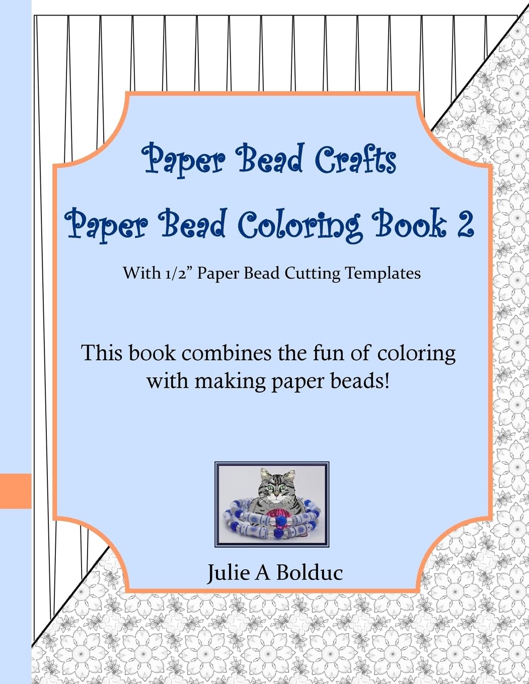 Paper Bead Crafts Coloring Book 2 with 1/2 Inch Bead Templates - DIY Jewelry Making Supplies for Adults & Kids - Perfect for Arts & Crafts, Scrapbooking, and Handmade Gift Projects