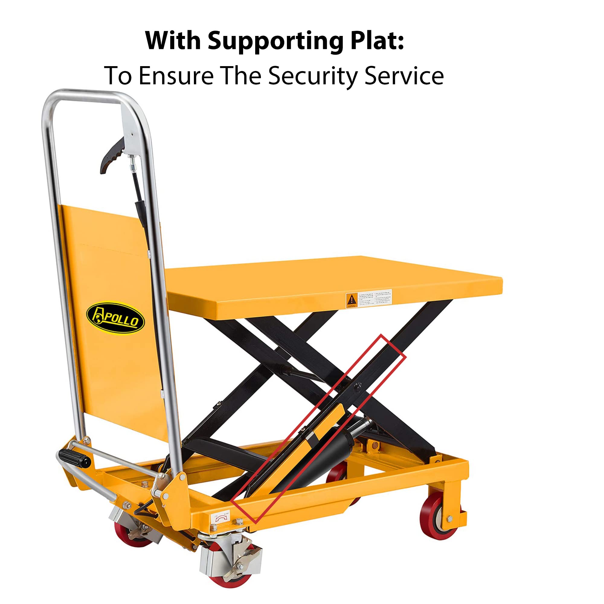 APOLLOLIFT Hydraulic Scissor Lift Table - 330lb Capacity, 29
