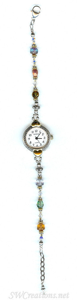 Stylish Tricromia 'Three Color' Medley Crystal Watch for Women - Elegant Fashion Accessory for Parties, Work & Everyday Wear