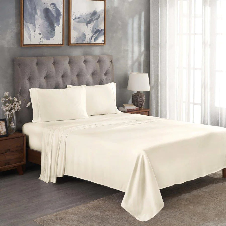 Premium 300 Thread Count Modal Bed Sheet Set from Beechwood - Deep Pocket Fitted Sheets for Queen/King Size Beds - Ultra Soft & Breathable Bedding for All-Season Comfort