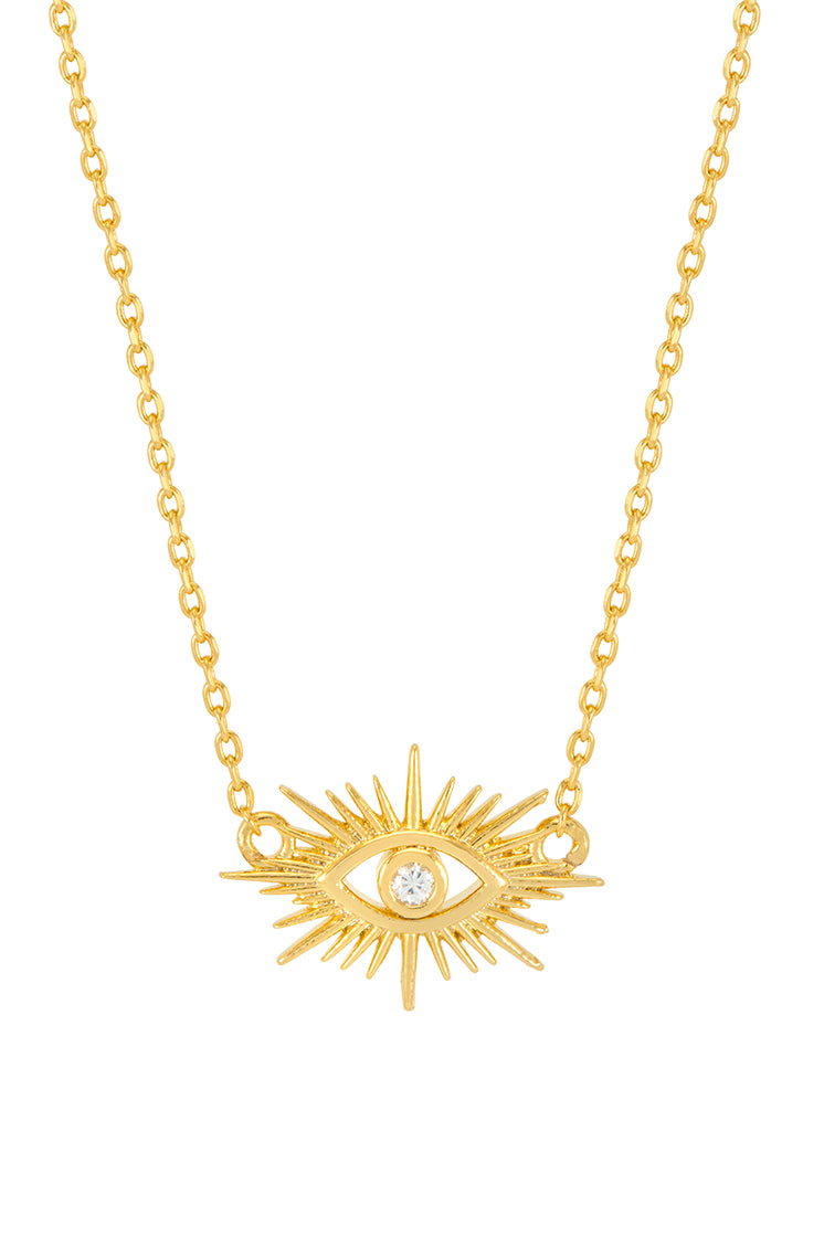 Evil Eye Star Burst Necklace for Women - Protection Jewelry with Blue Evil Eye Charm - Perfect for Everyday Wear, Gift Giving & Spiritual Protection