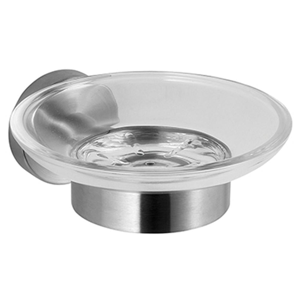 ASI 7313 Omara Stainless Steel Soap Dish with Holder - Wall Mounted Satin Finish for Bathroom, Kitchen & Shower Organization