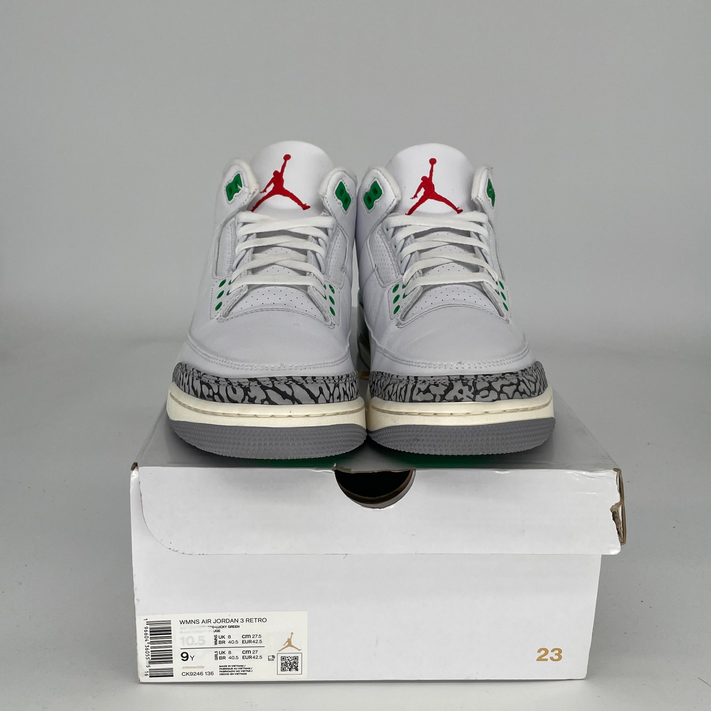 AIR JORDAN 3 Lucky Green Women's Basketball Shoes Size 9/10.5W - Style CK9246-136 | Retro Sneakers for Running, Gym Workouts & Streetwear Fashion