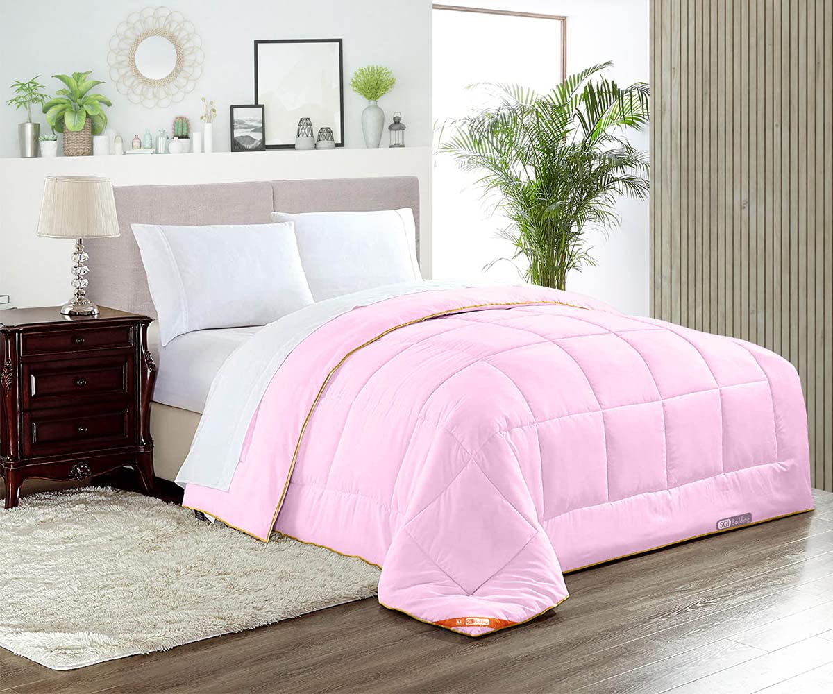 SGI Twin XL Comforter Set - 300 GSM Plush Siliconized Microfiber Filled Duvet Insert with Box Stitched Quilting & Matching Pillowcases | Soft Fluffy Bedding for Cozy Sleep | Perfect for Guest Rooms, Dorms & Cold Weather