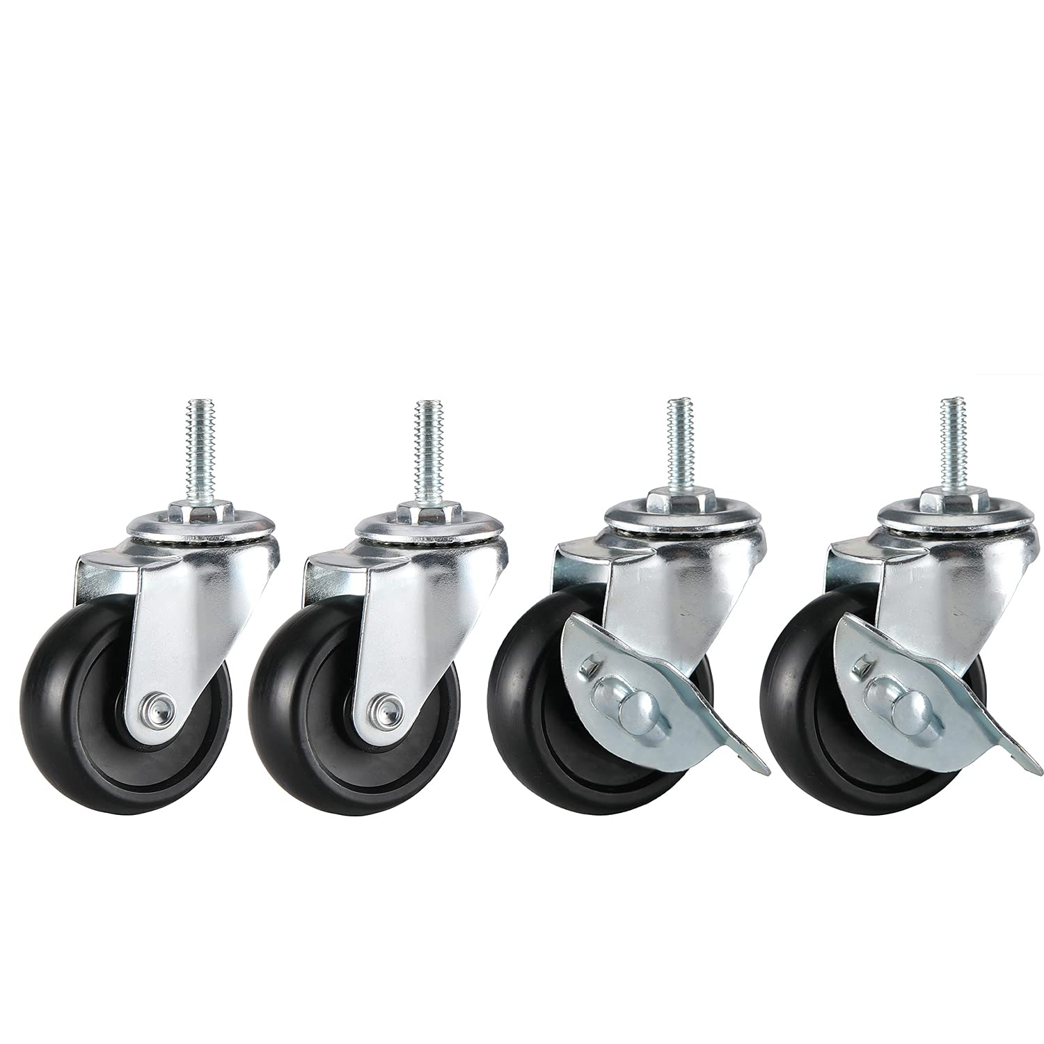 2 Inch Heavy Duty Caster Wheels Set of 4 - 1/4