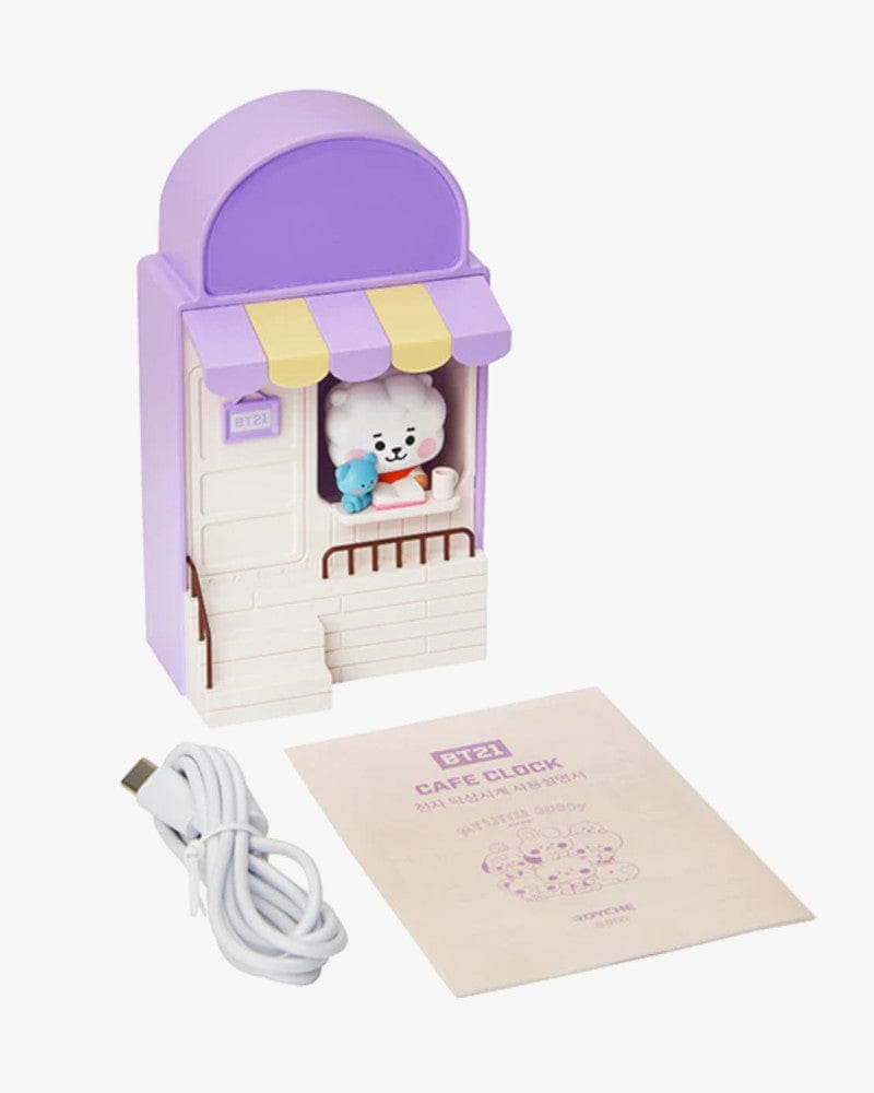 BT21 RJ Baby My Little Buddy LED Digital Cafe Clock - Cute Alarm Clock for Kids Room, Office, and Coffee Shop Decor