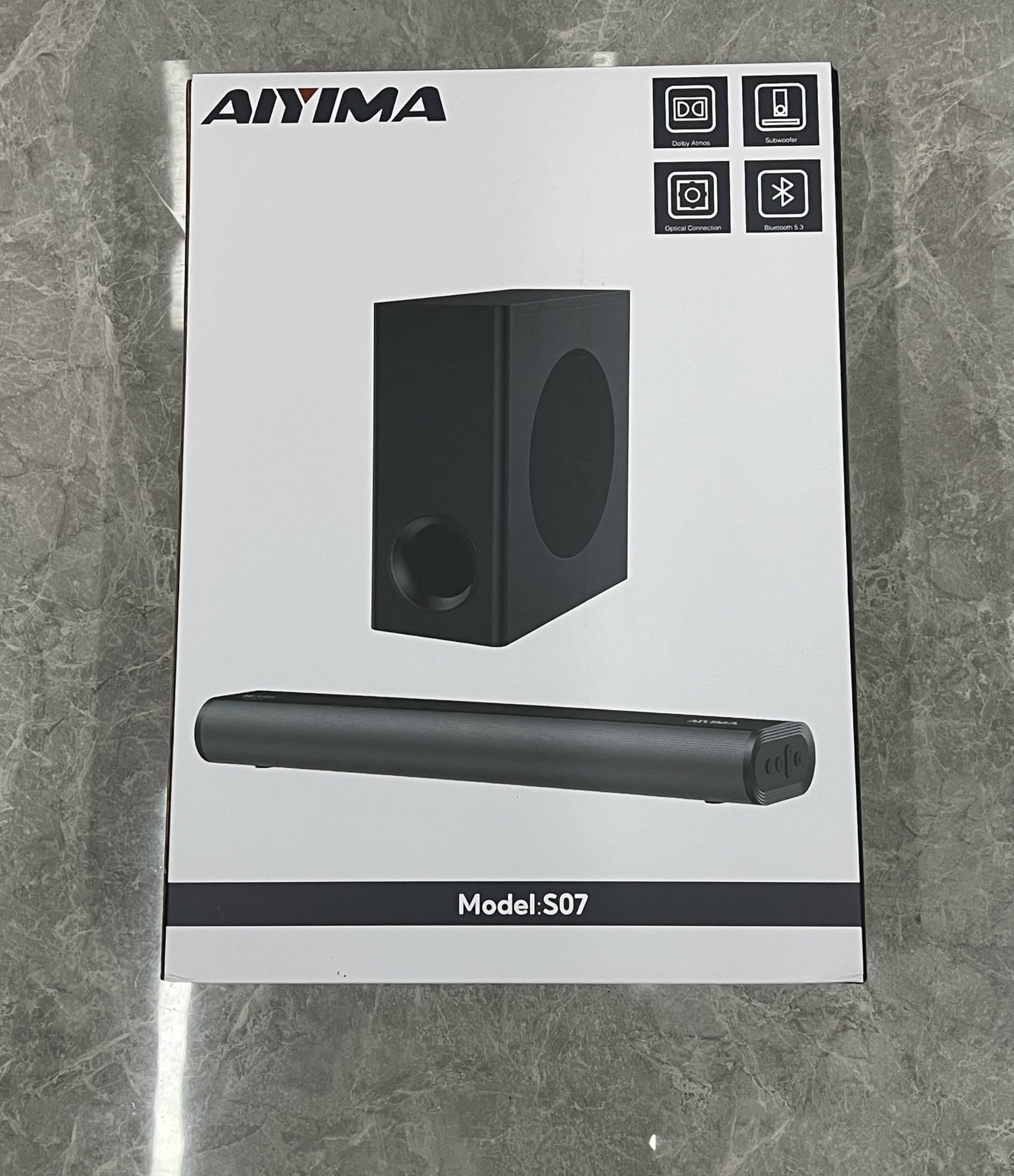 AIYIMA S07 2.1 Channel Soundbar with 5