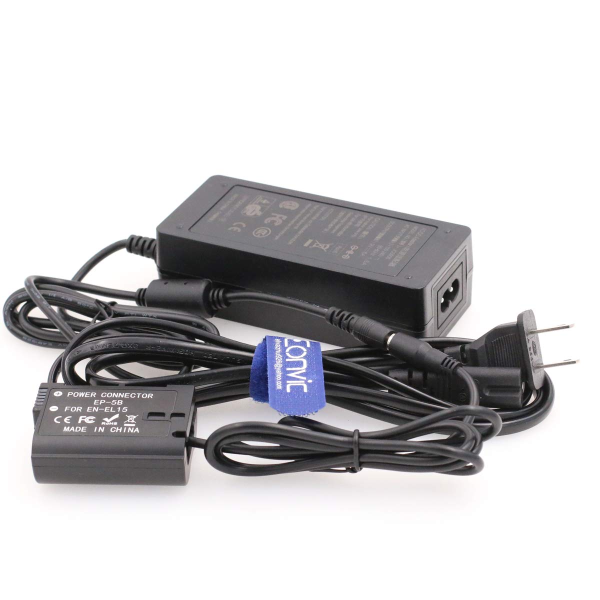 Original Eonvic EH-5 Plus EP-5B Camera AC Power Adapter Charger for Nikon V1 D500 P520 P530 D600 D610 D750 D7000 D7100 D800 D800E D810 D800A D850 - Professional DSLR Power Supply for Studio & Outdoor Photography