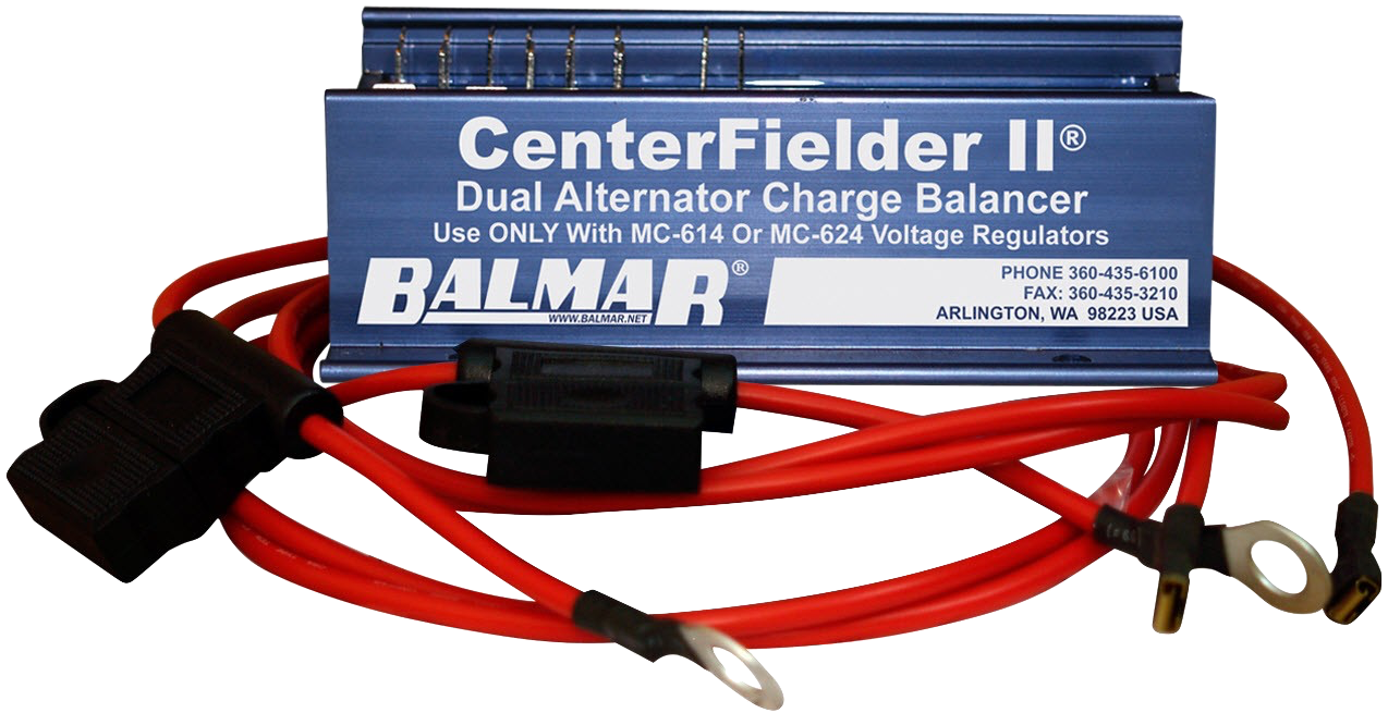 Balmar Centerfielder 12/24V Battery Regulator with Wires - Perfect for Marine, RV, and Off-Grid Power Systems