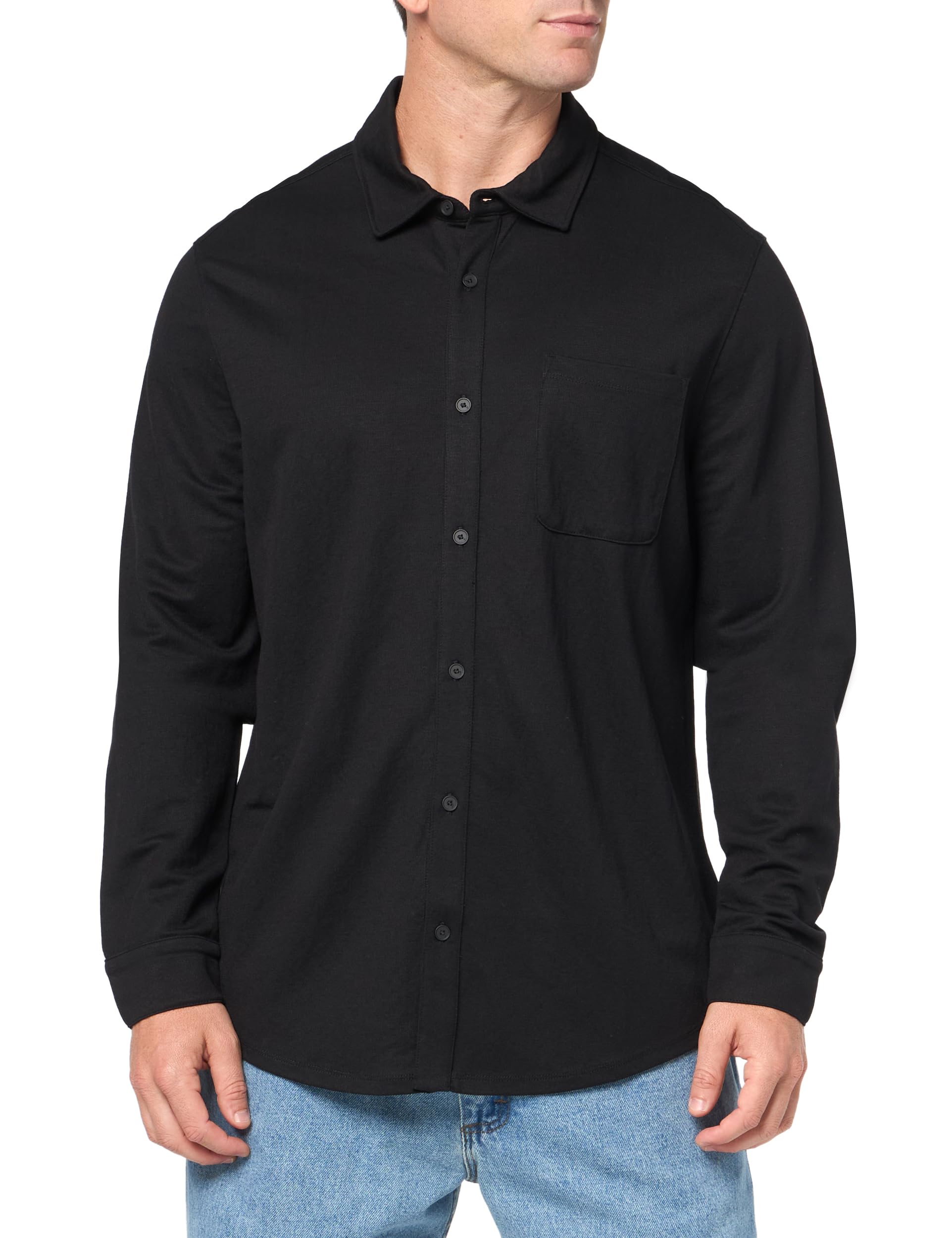 John Varvatos Men's McGiles Button-Down Shirt - Casual & Dressy Slim Fit Long Sleeve Oxford Shirt for Work, Date Night & Business Casual Outfits