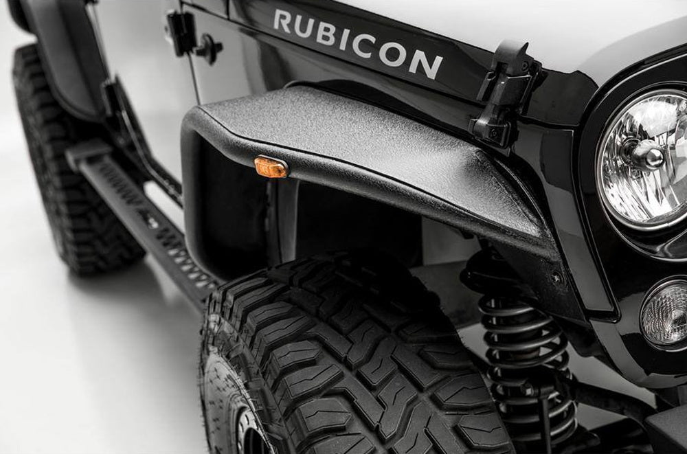 (2) Amber LED Side Marker Lights for Jeep Wrangler - Flat Style Fender Flare - Durable Off-Road Lighting for Enhanced Visibility & Safety