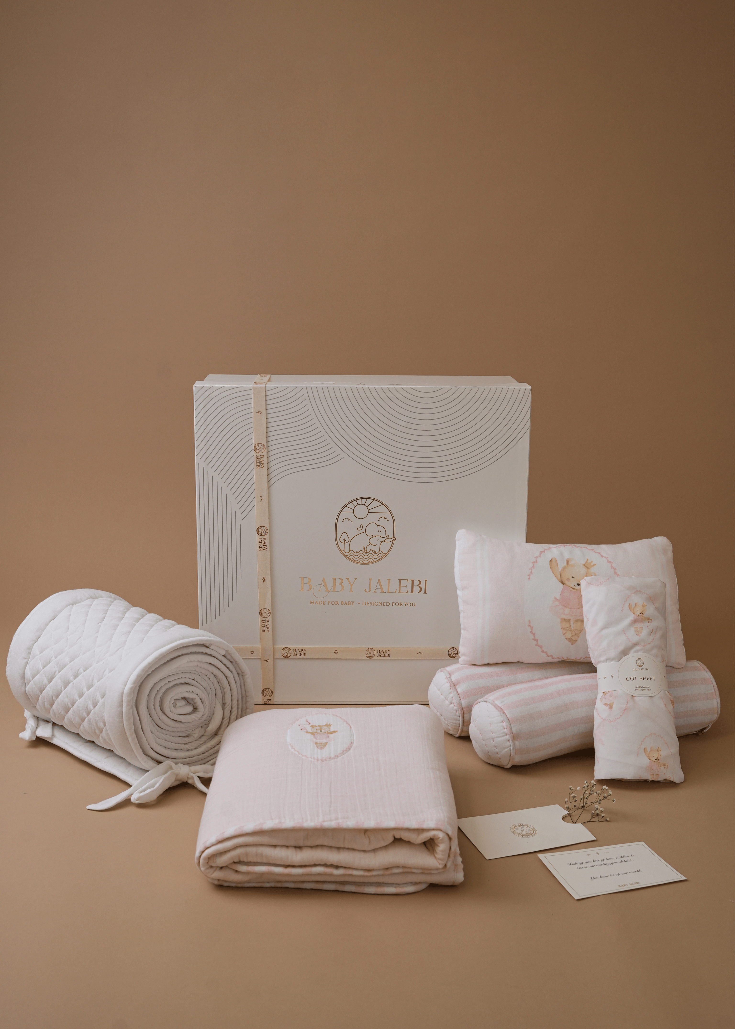 Prima Ballerina Bear Complete Cot Bedding Set with Bumper - Soft Nursery Crib Bedding for Baby Girls | Perfect for Nurseries, Baby Showers & Newborn Gifts
