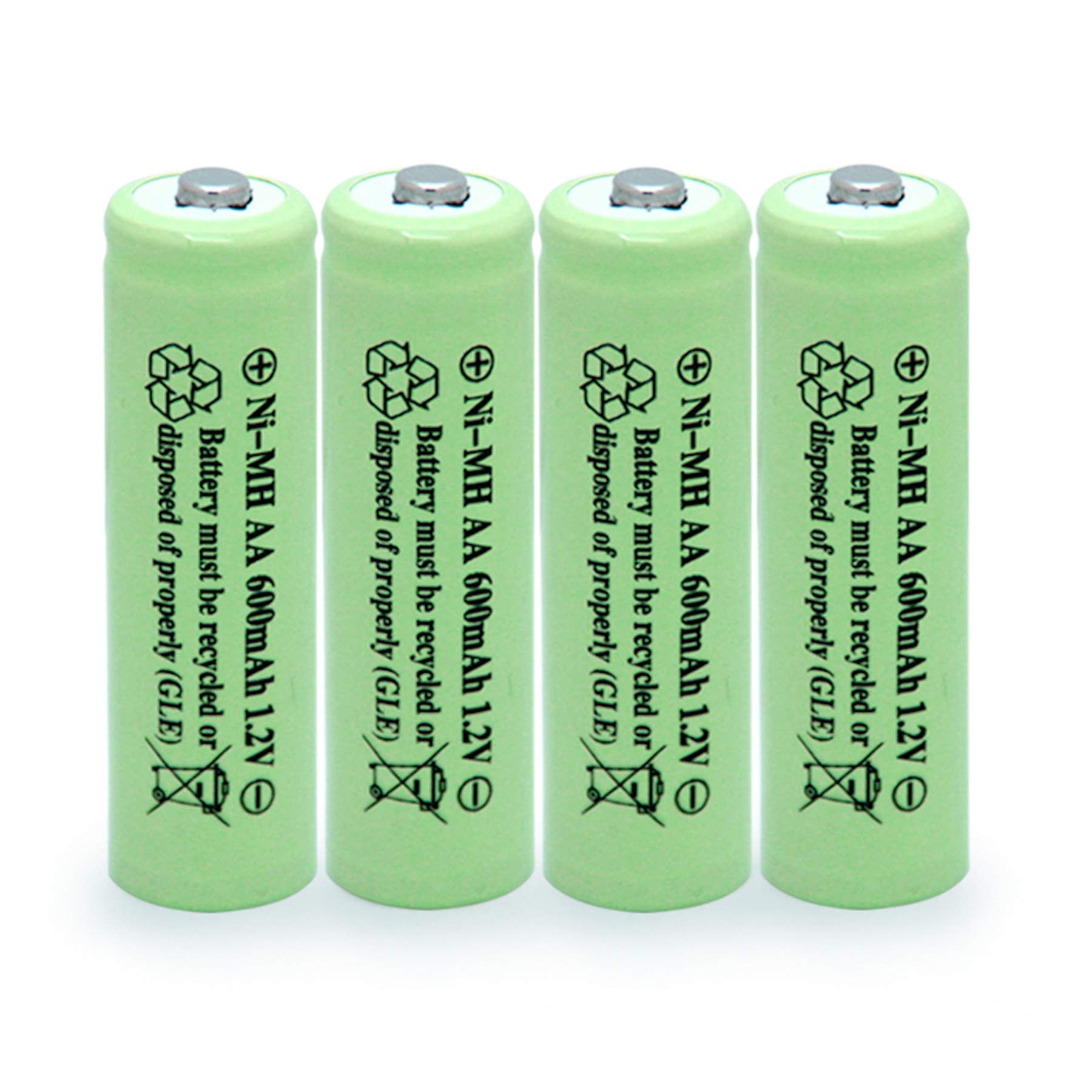 QBLPOWER Solar Light Batteries AA Ni-MH 600mAh 1.2V Rechargeable Batteries (4 Pack) - Perfect for Garden Lights, Solar Decorations, Remote Controls, and Computer Mice - Eco-Friendly Power Solution for Outdoor & Indoor Use
