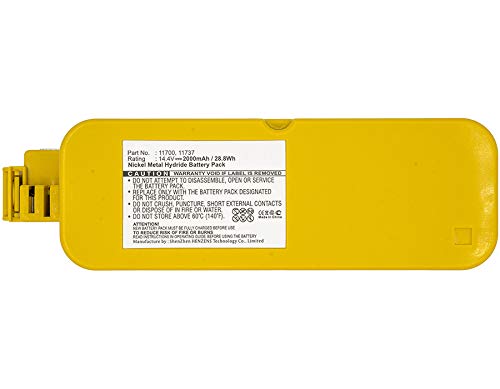Synergy Digital Vacuum Cleaner Replacement Battery for iRobot Roomba 416 - Ni-MH 14.4V 2000mAh High Capacity Power Supply | Perfect for Home Cleaning & Pet Hair Removal