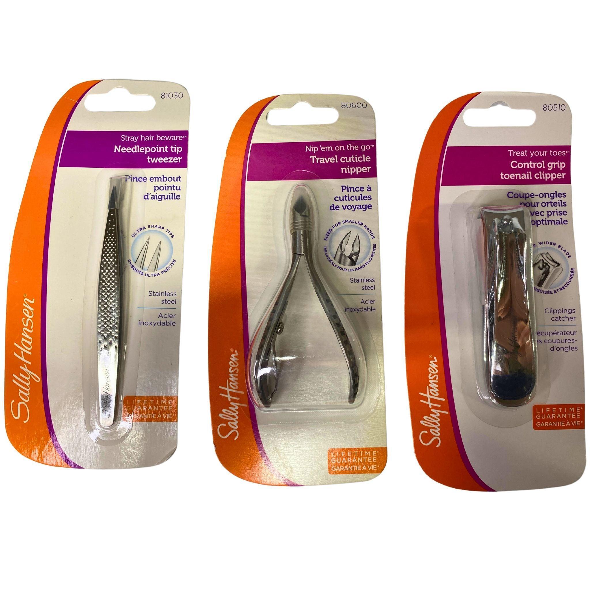 Sally Hansen Professional Nail Care Kit - 100 Pcs Set with Nail Clippers, Cuticle Nipper & Precision Tweezers | Salon Quality Manicure Tools for Home & Professional Use