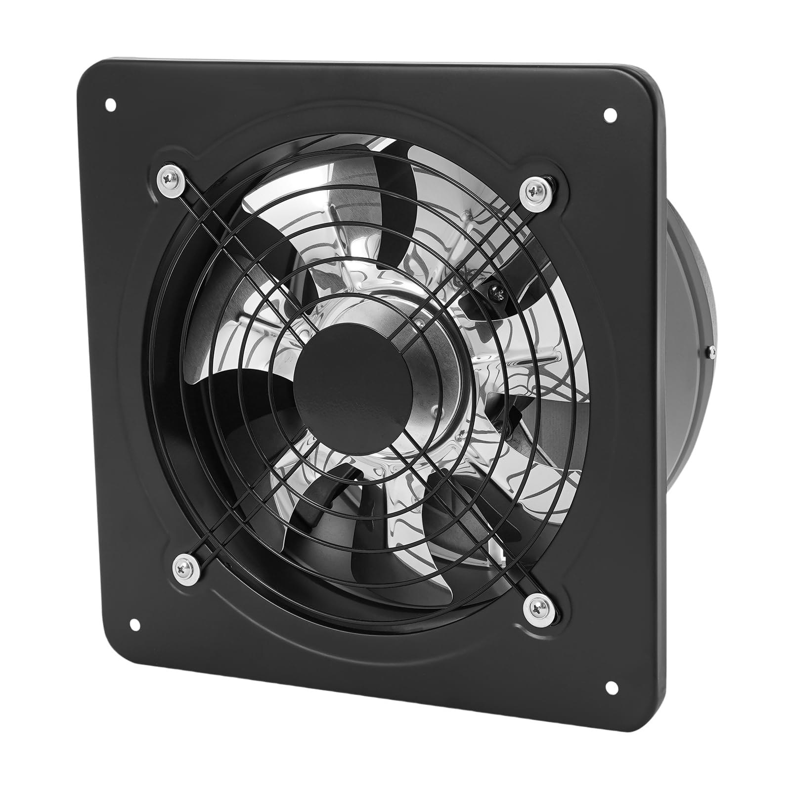10 Inch Through Wall Exhaust Fan - 110V 100W 2600RPM High Flow Ventilation Fan with 7-Blade Design - Powerful Dust Evacuation for Kitchen, Warehouse, Workshop - Black | Ideal for Home, Commercial & Industrial Ventilation Needs