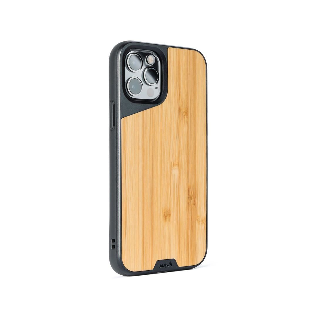 MagSafe® Compatible Bamboo Phone Case for iPhone 13/14/15 Pro Max - Eco-Friendly Slim Protective Cover with Wireless Charging Support | Perfect for Outdoor, Office & Travel Use