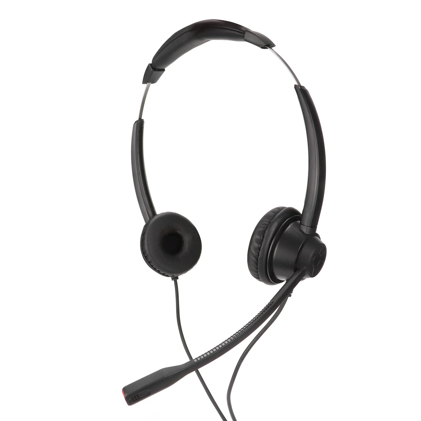 Demeras Binaural Communication Headset - Plug & Play Noise Cancelling Headphones for PC, Telemarketing, Call Centers | Lightweight & Comfortable for Long Hours | Perfect for Remote Work & Online Meetings