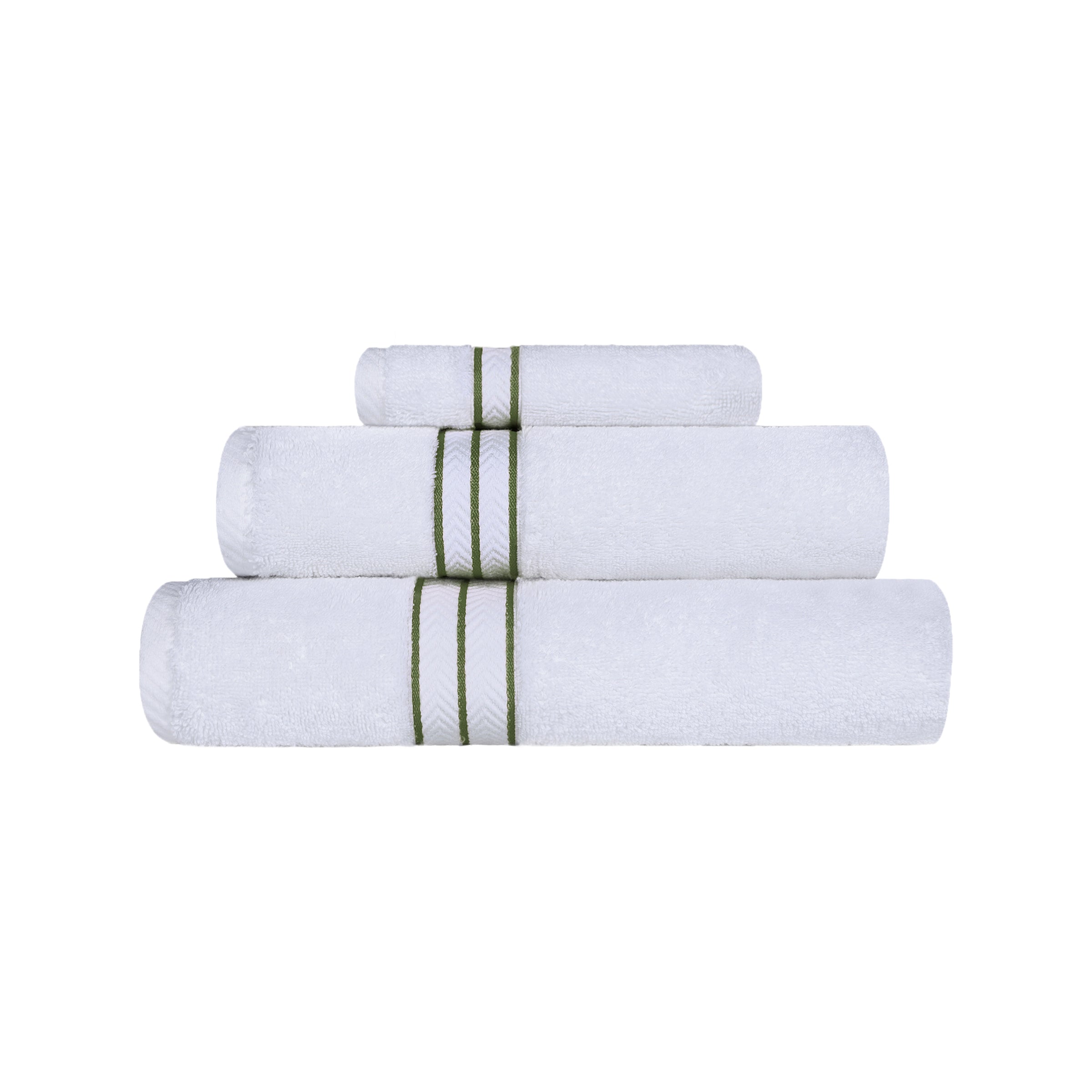 Premium Turkish Cotton Ultra Plush 3-Piece Bath Towel Set - Super Absorbent, Soft & Luxurious for Spa, Bathroom, and Beach Use