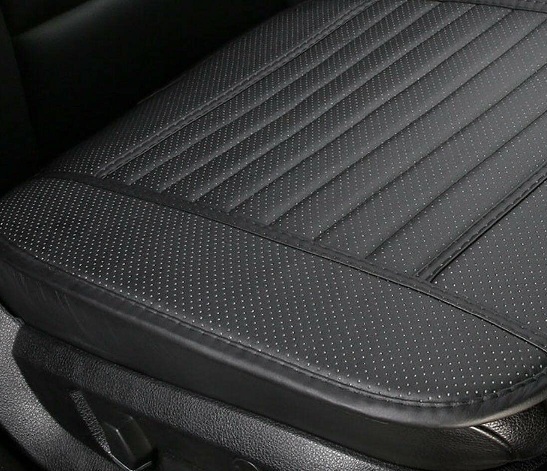 EEDEALYN Premium PU Leather Car Seat Cover - 4 Season Universal Fit Auto Interior Accessory for Comfort & Style (Black) - Perfect for Daily Commute & Road Trips