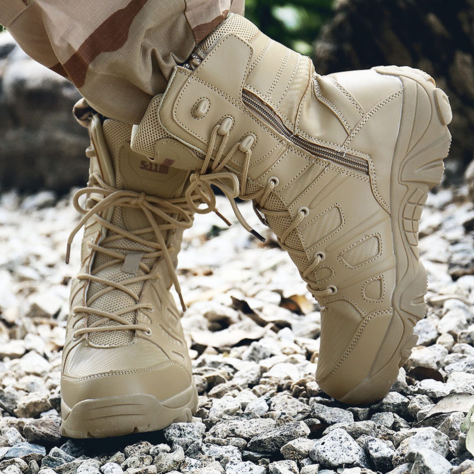 Men's Tactical Boots - Military Combat Hiking Boots for Outdoor Trekking, Mountaineering & Backpacking | Durable & Waterproof for Adventure, Survival & Daily Wear
