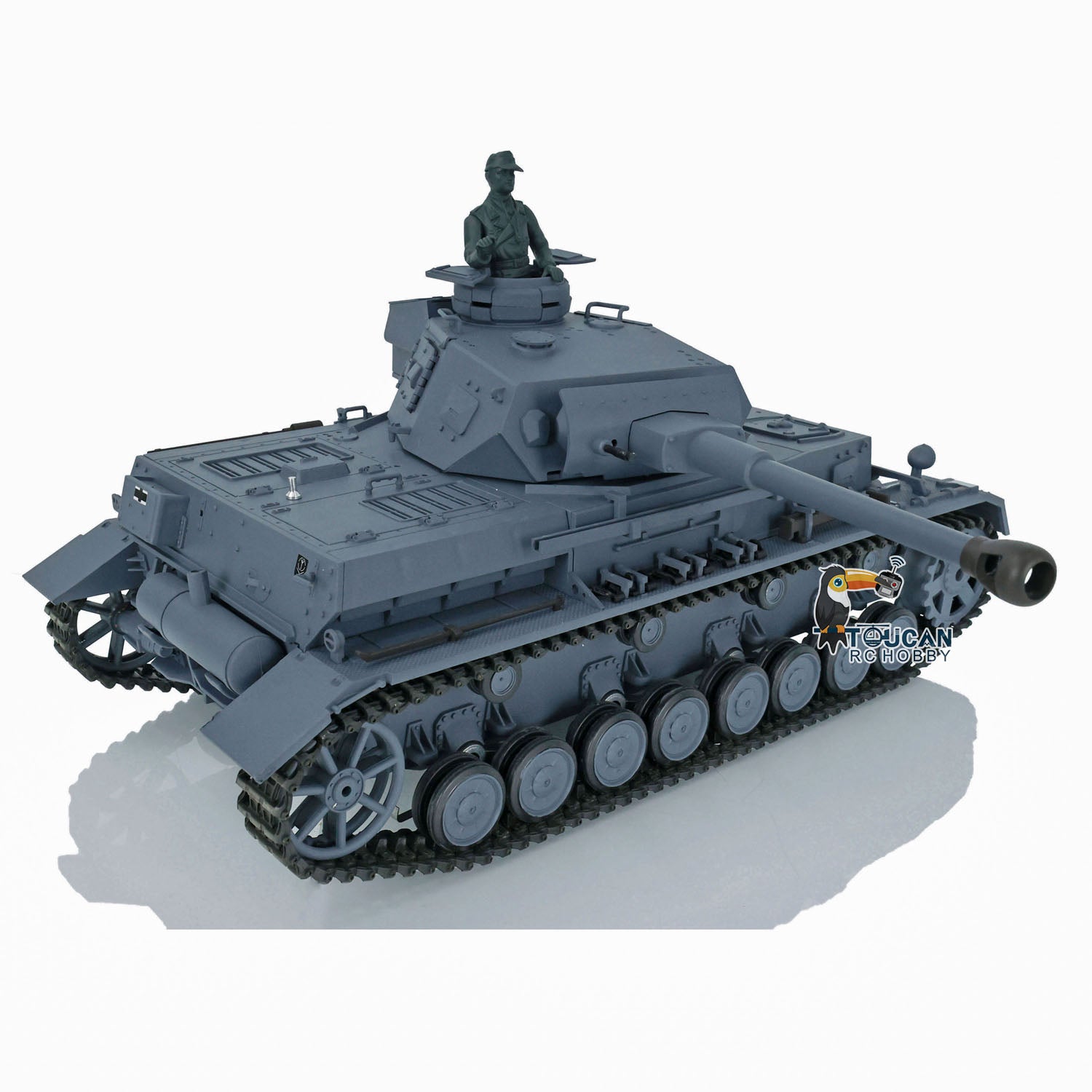 Henglong 1/16 Scale 7.0 Channel Radio Control Tank 3859 - German Panzer IV F2 RC Model with Steel Gearbox, 360° Rotating Turret & FPV Engine Sound - Perfect for Military Enthusiasts and RC Hobbyists