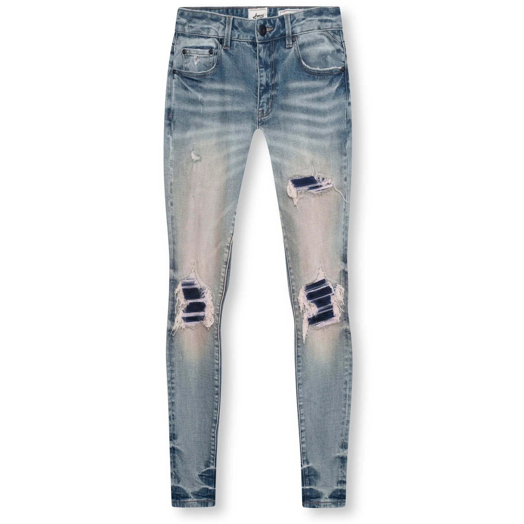 Amicci Monza Skinny Jeans for Women - High Waist Stretch Denim Pants in Classic Blue | Perfect for Casual Wear, Night Out & Everyday Fashion