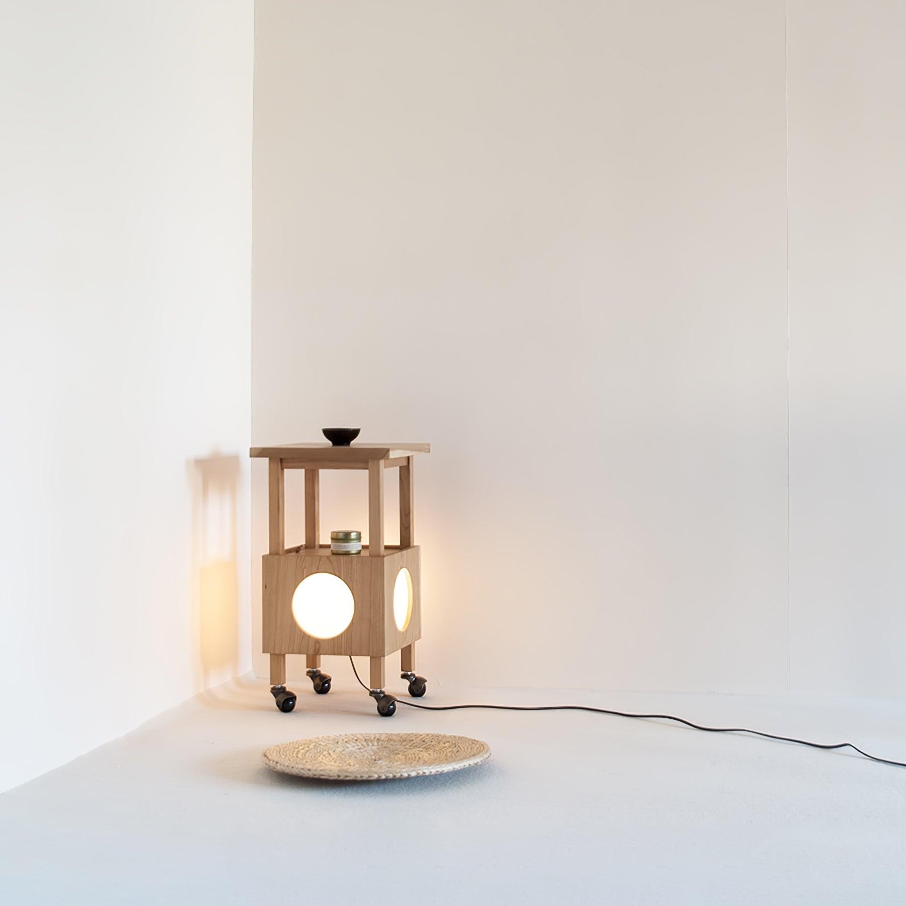 Portable Cubby Mobile Table Lamp - USB Rechargeable LED Night Light for Bedroom, Nursery, Office & Camping