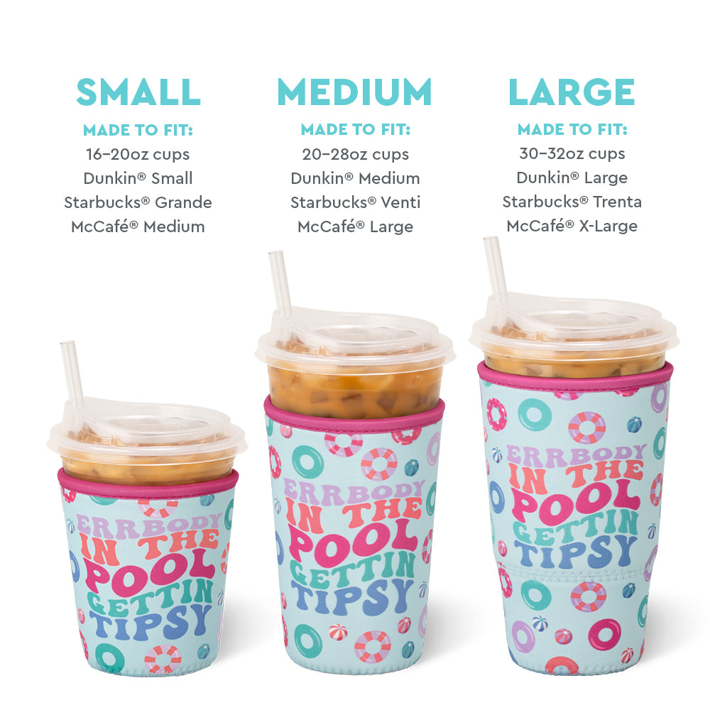 Errbody In The Pool Large Iced Cup Coolie - Insulated Drink Holder for Pool Parties, Beach Outings & Summer BBQs
