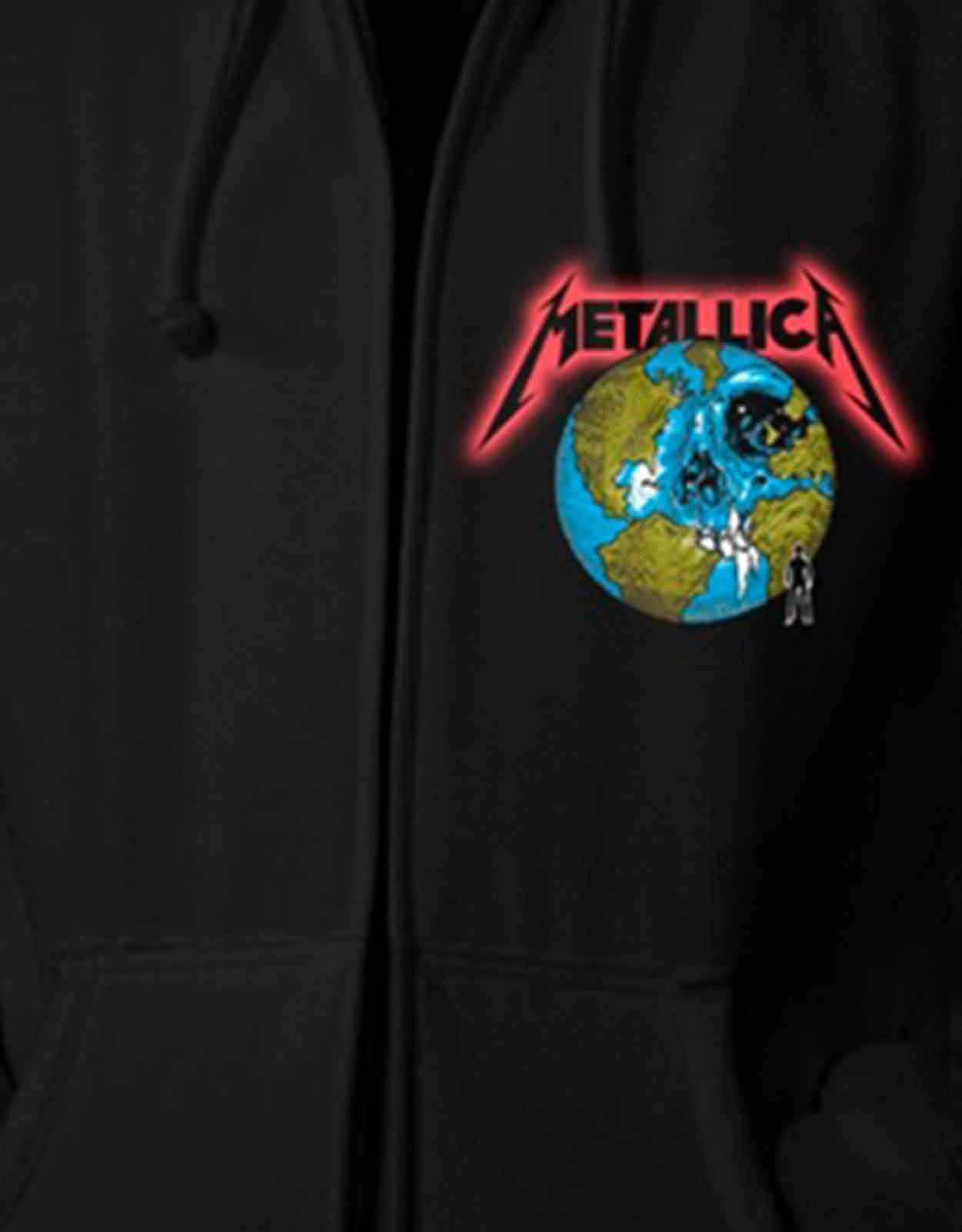 Metallica Hoodie - The Unforgiven Executioner Official Men's Black Zip-Up Sweatshirt Size S | Heavy Metal Band Merch for Concerts & Casual Wear