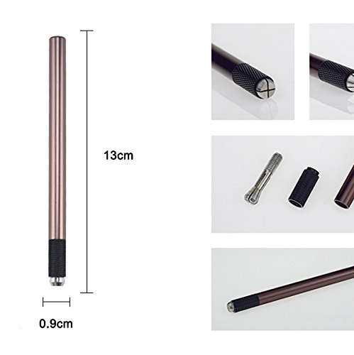 Professional Stainless Steel Microblading Tool Kit - 10Pcs Eyebrow Blade Handles for Permanent Makeup & Tattoo - Perfect for Salon, Spa & Home Eyebrow Shaping