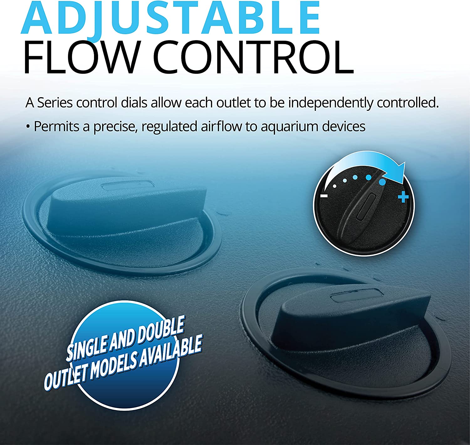 Fluval A Series Air Pump - Quiet Aquarium Air Pump for Fish Tanks, Hydroponics & Oxygenation | Ideal for Home Aquariums, Fish Breeding & Pond Aeration