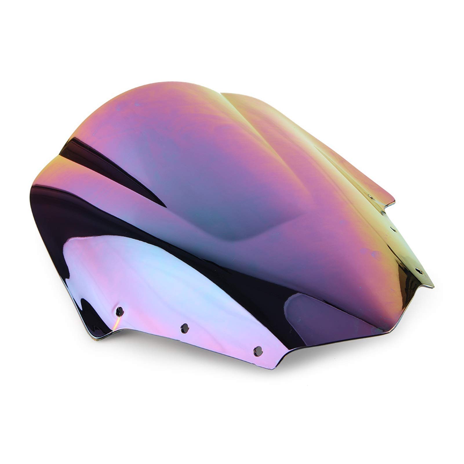 Dark Smoke Motorcycle Windshield - Double Bubble Front Windscreen for Yamaha FZ 1S 2006-2011 | Narrow Wind Deflector | Silver Color | Perfect for Highway Riding & Wind Protection