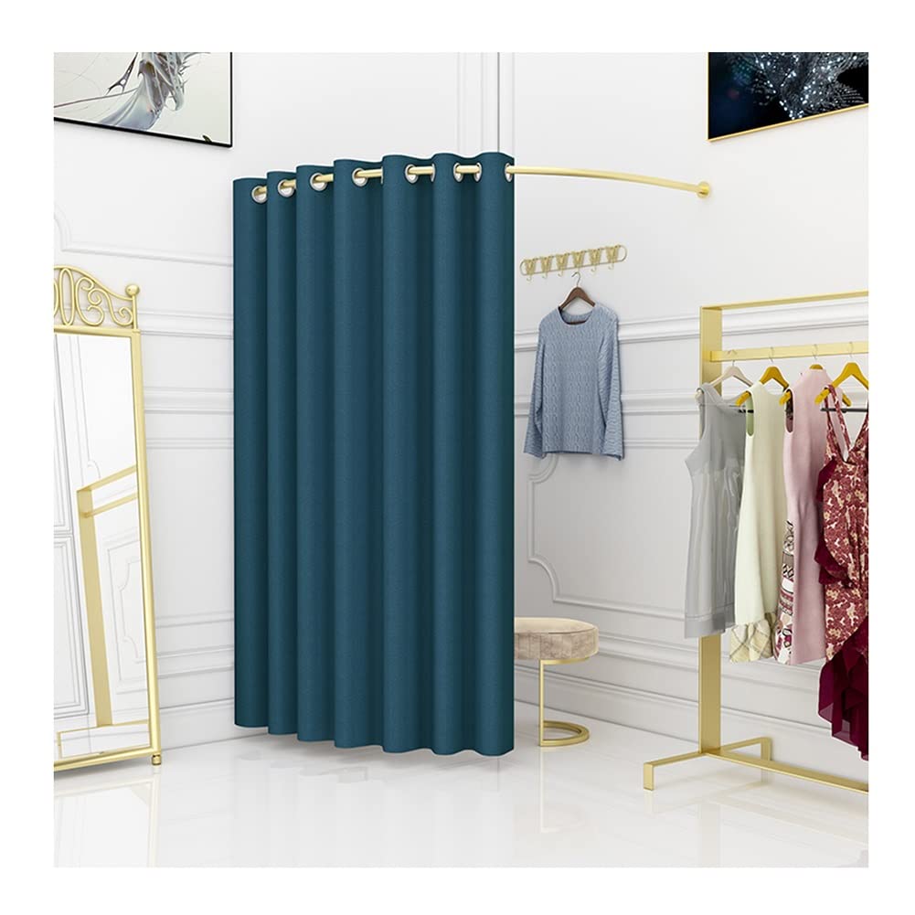 Premium Clothing Store Fitting Room - Heavy Duty Changing Room for Malls & Boutiques | Privacy Dressing Room with Shading Curtain & Hanging Rod | 120x120cm Blue Room Divider | Perfect for Retail Stores, Fashion Shops & Dressing Areas