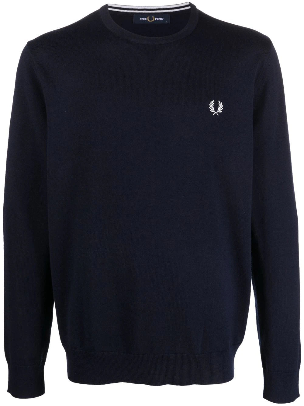 Fred Perry Classic Crew Neck Jumper for Men | 100% Cotton Knit Sweater | Casual & Smart Office Wear | Perfect for Fall & Winter Seasons