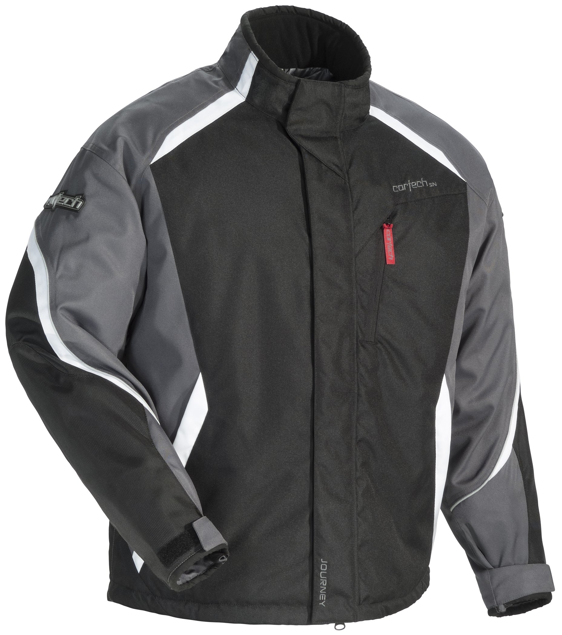 Cortech Journey 3.0 Youth Snowmobile Jacket - Black/Gun Metal/White Textile - Small Size | Winter Sports, Snowmobiling & Outdoor Adventures