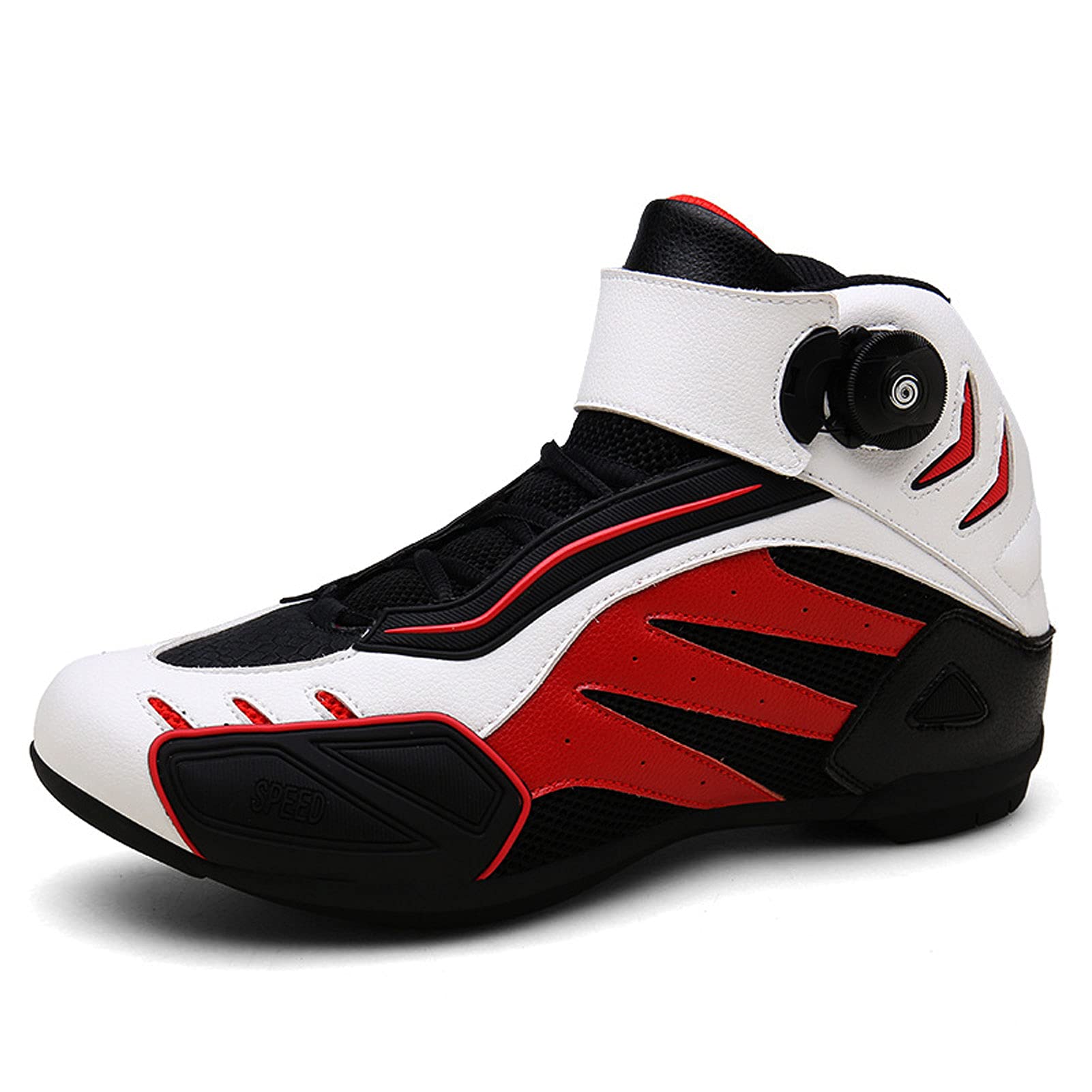 ZXXY Non-Slip Couple Road & Mountain Bike Cycling Shoes - Compatible with SPD Lock System, Rotating Button for Running & Training - Size 40 White - Perfect for Outdoor Sports, Commuting & Fitness Workouts
