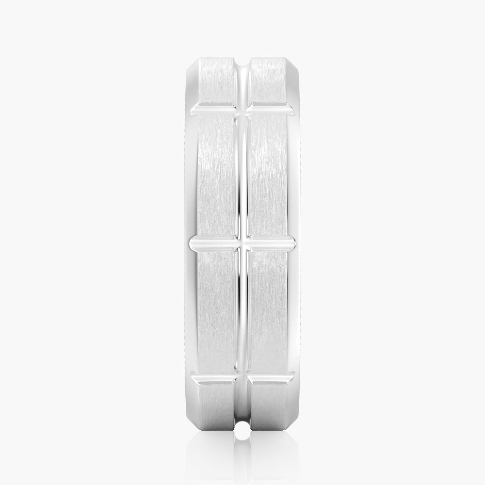 7.5mm Modern Design Men's Wedding Band Ring - Durable Tungsten Carbide Comfort Fit for Grooms & Anniversary Gifts (Perfect for Everyday Wear & Special Occasions)