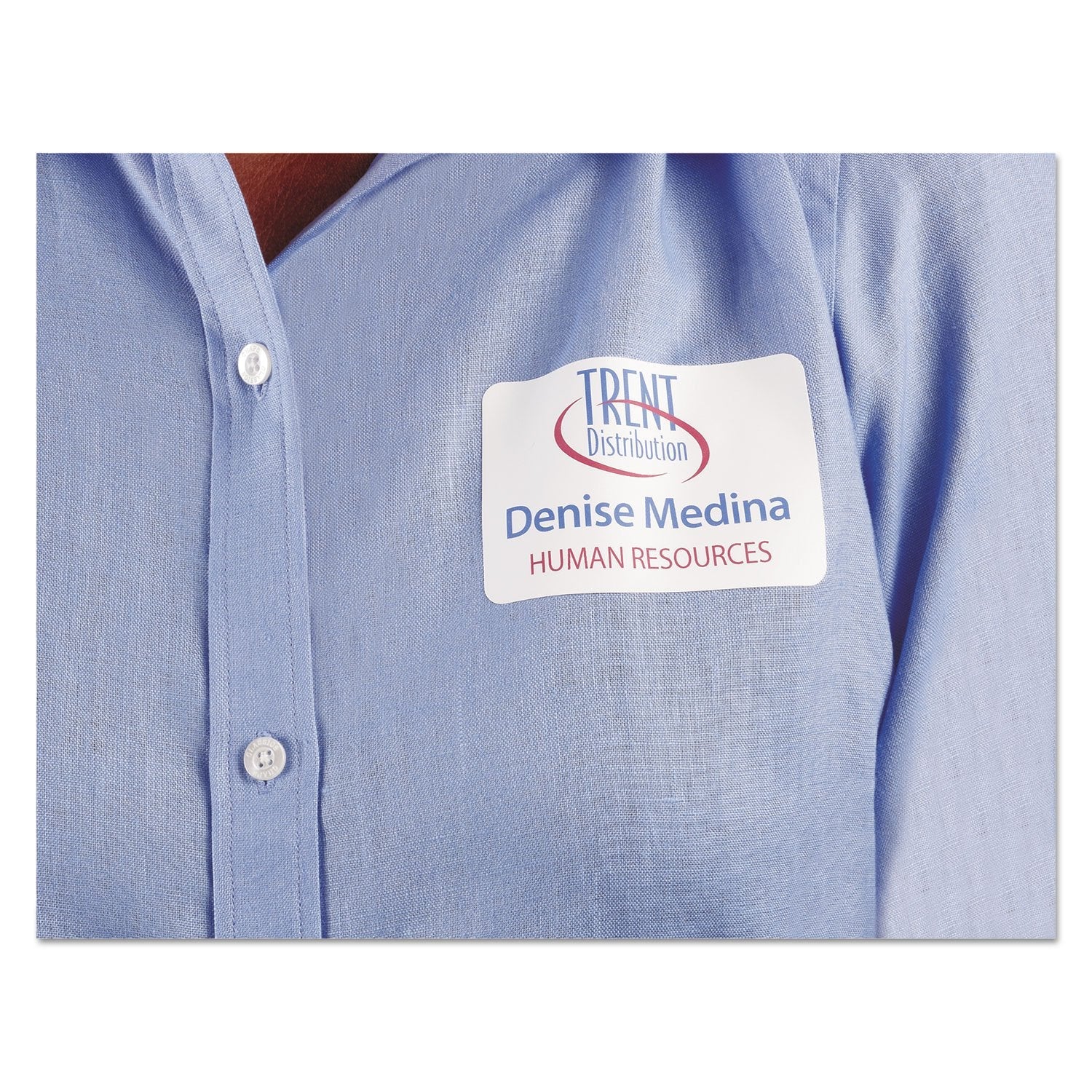 Avery 5395 White Adhesive Name Badges - Perfect for Office, Events & Professional Networking