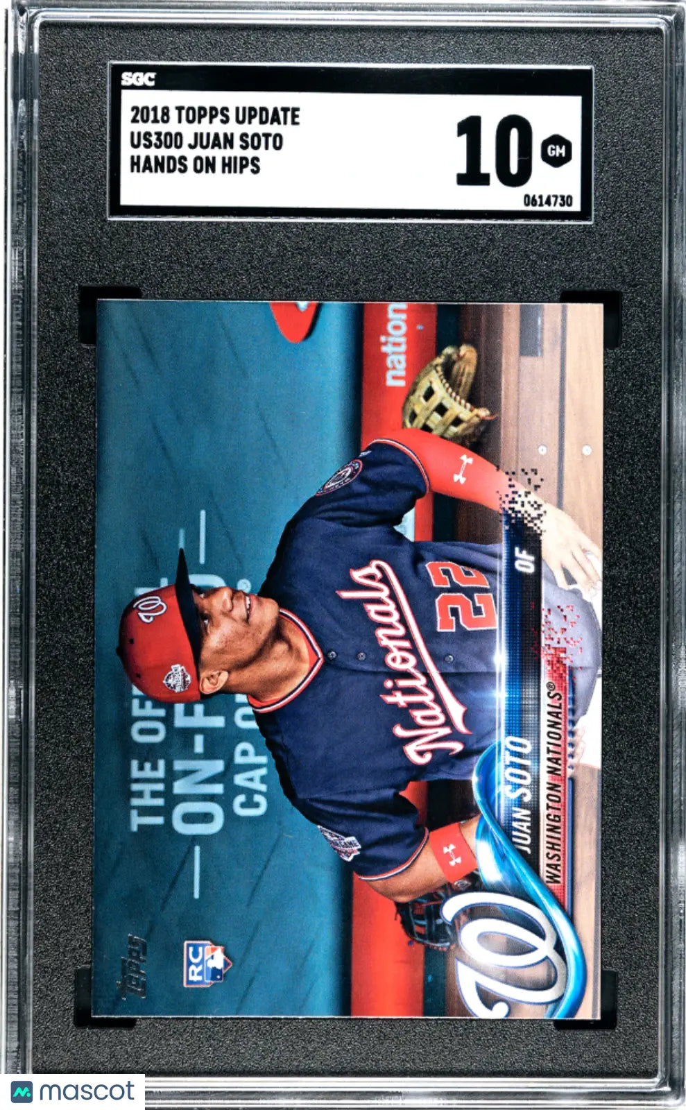 2018 Topps Update Baseball Juan Soto RC Rookie Card - SGC 10 Gem Mint - Hands On Hips Pose - Perfect for Baseball Card Collectors & Sports Memorabilia Enthusiasts