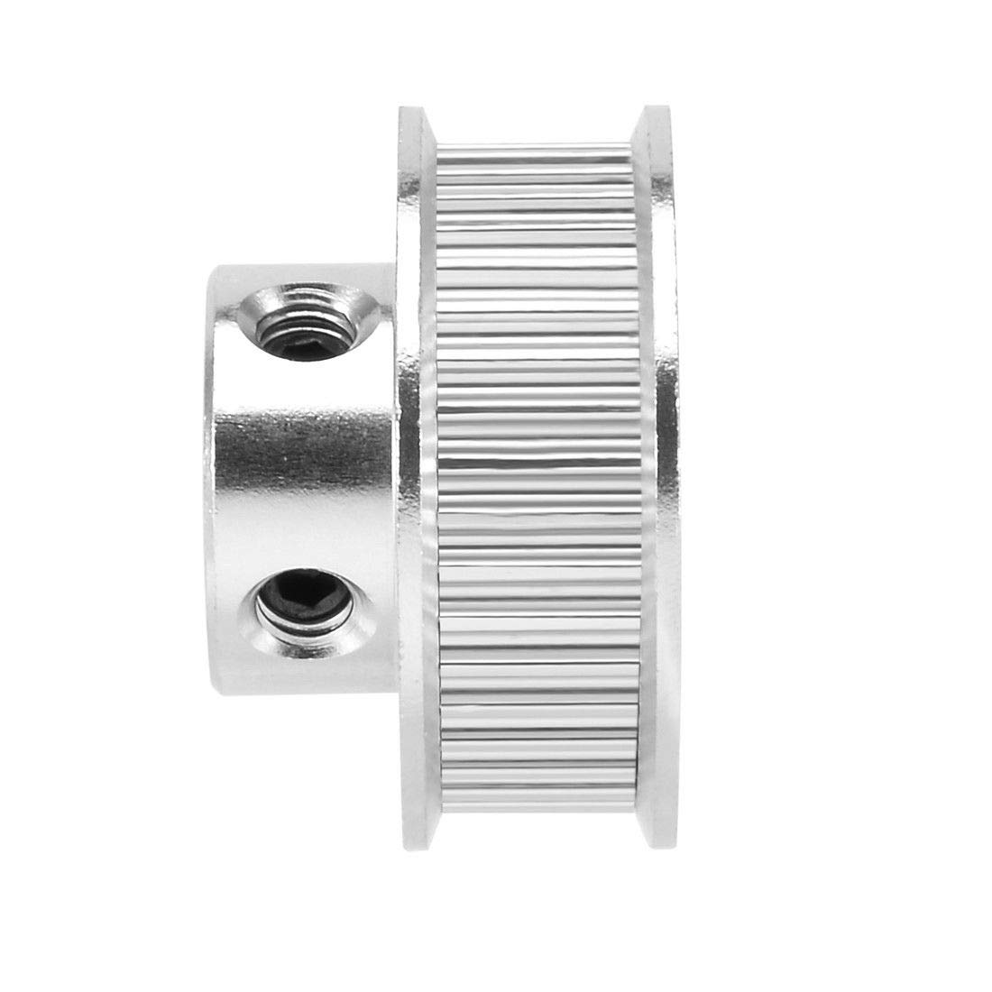 6mm Bore Aluminum HTD5M Timing Pulley - 5mm Pitch, 12 Teeth, 15mm Wide Belt Groove - Compatible with 3D Printers, CNC Machines & Robotics Projects