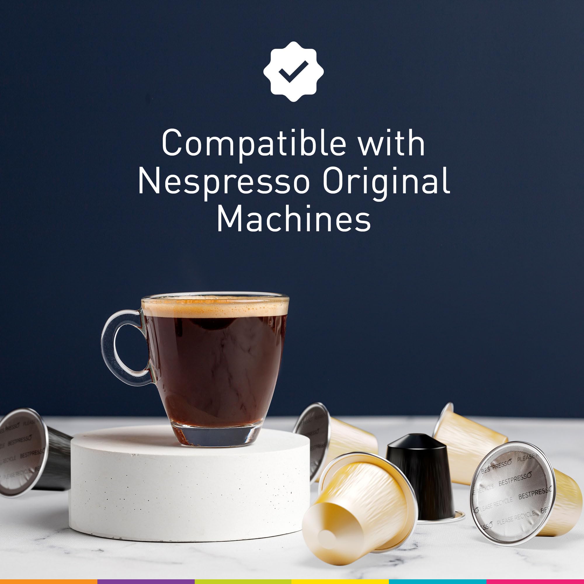 Bestpresso Coffee Pods for Nespresso Original Machines - 120 Aluminum Capsules, Certified Genuine Espresso Variety Pack (Caramel, Vanilla, Chocolate) - Perfect for Home Brewing, Office Coffee Breaks & Entertaining Guests