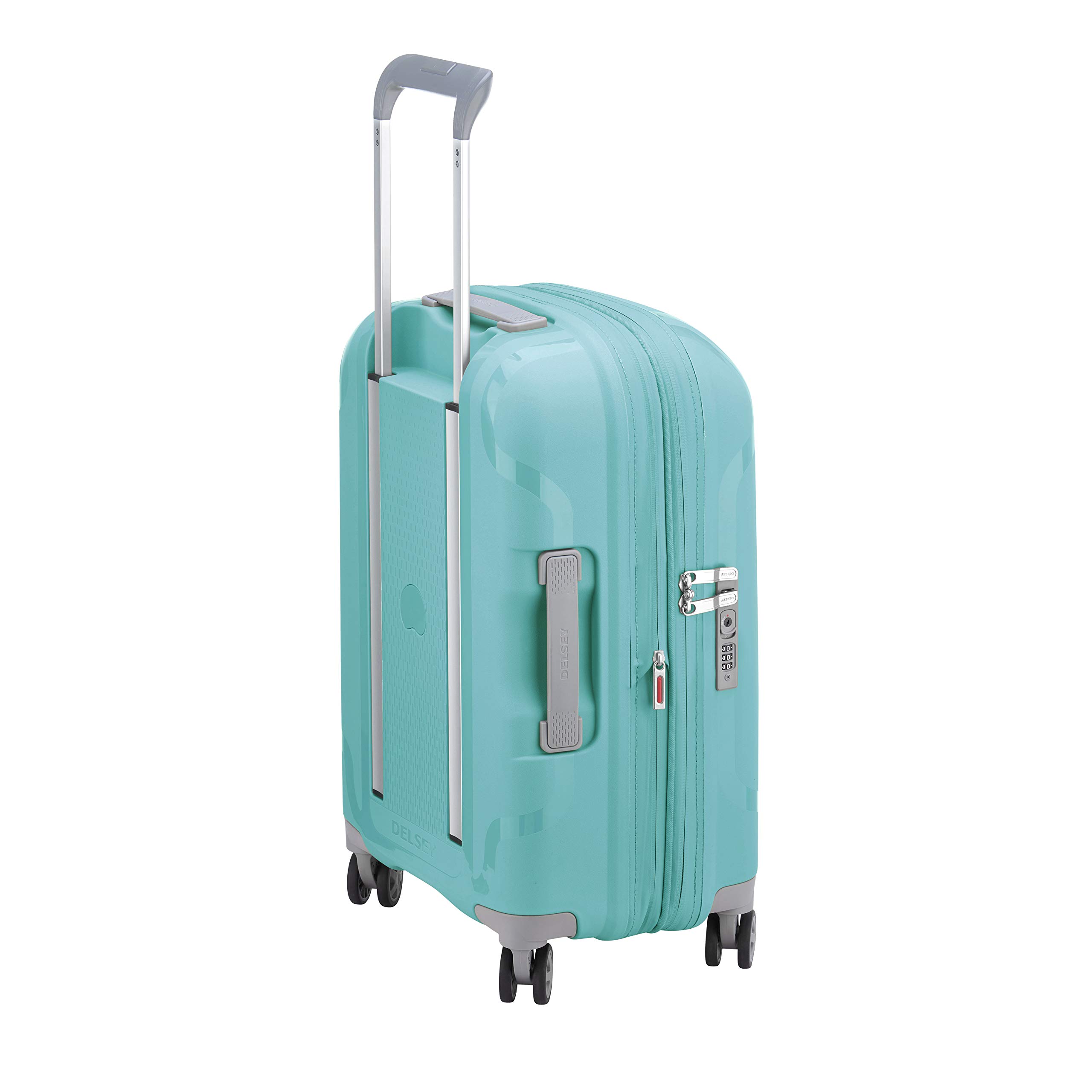 Delsey Paris Clavel 30 Inch Hardside Expandable Spinner Luggage - Teal Checked Large Suitcase for Travel, Business Trips & Vacations | Durable & Lightweight