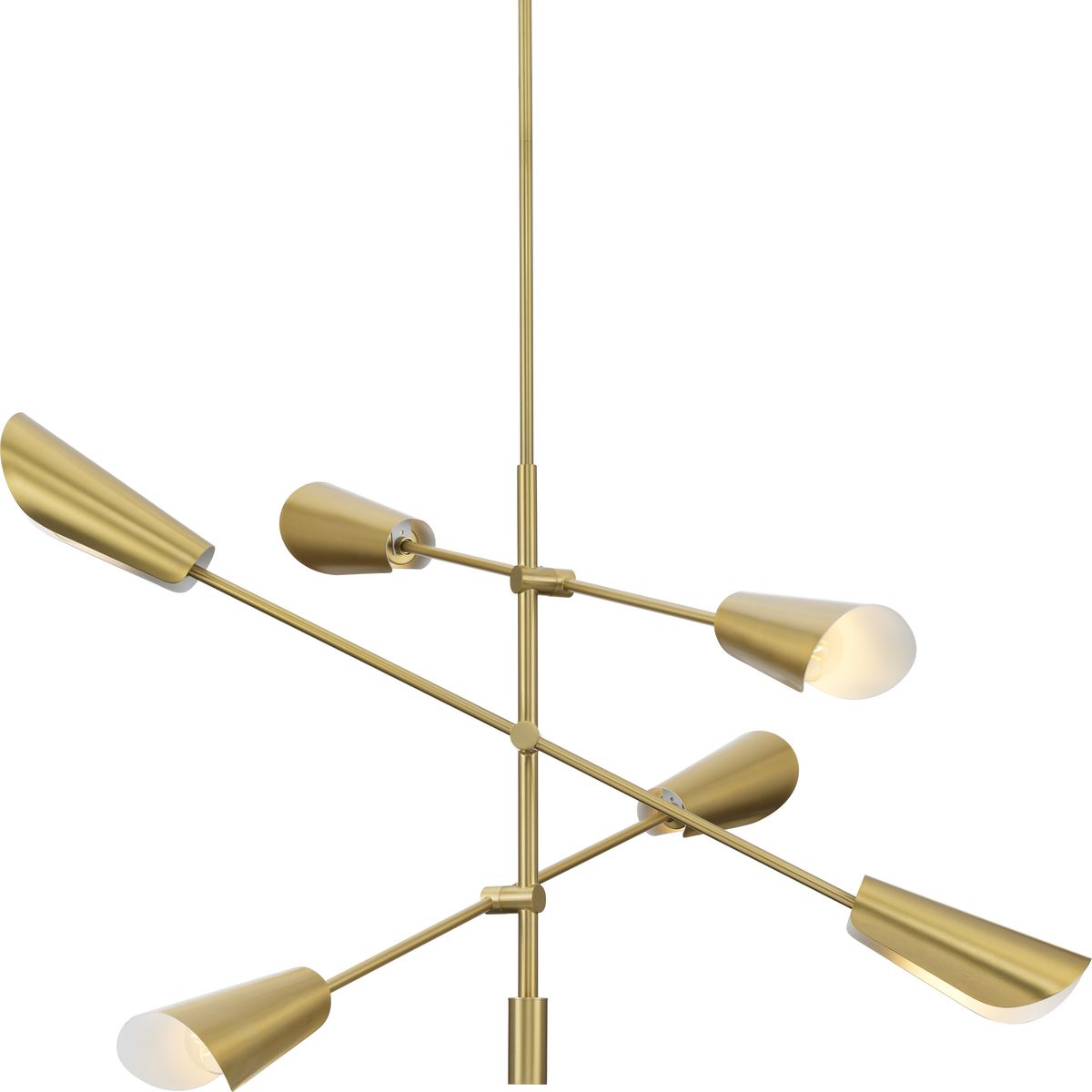 Cornett Collection 6-Light Chandelier - Modern Crystal Ceiling Light Fixture for Dining Room, Living Room & Bedroom Decor