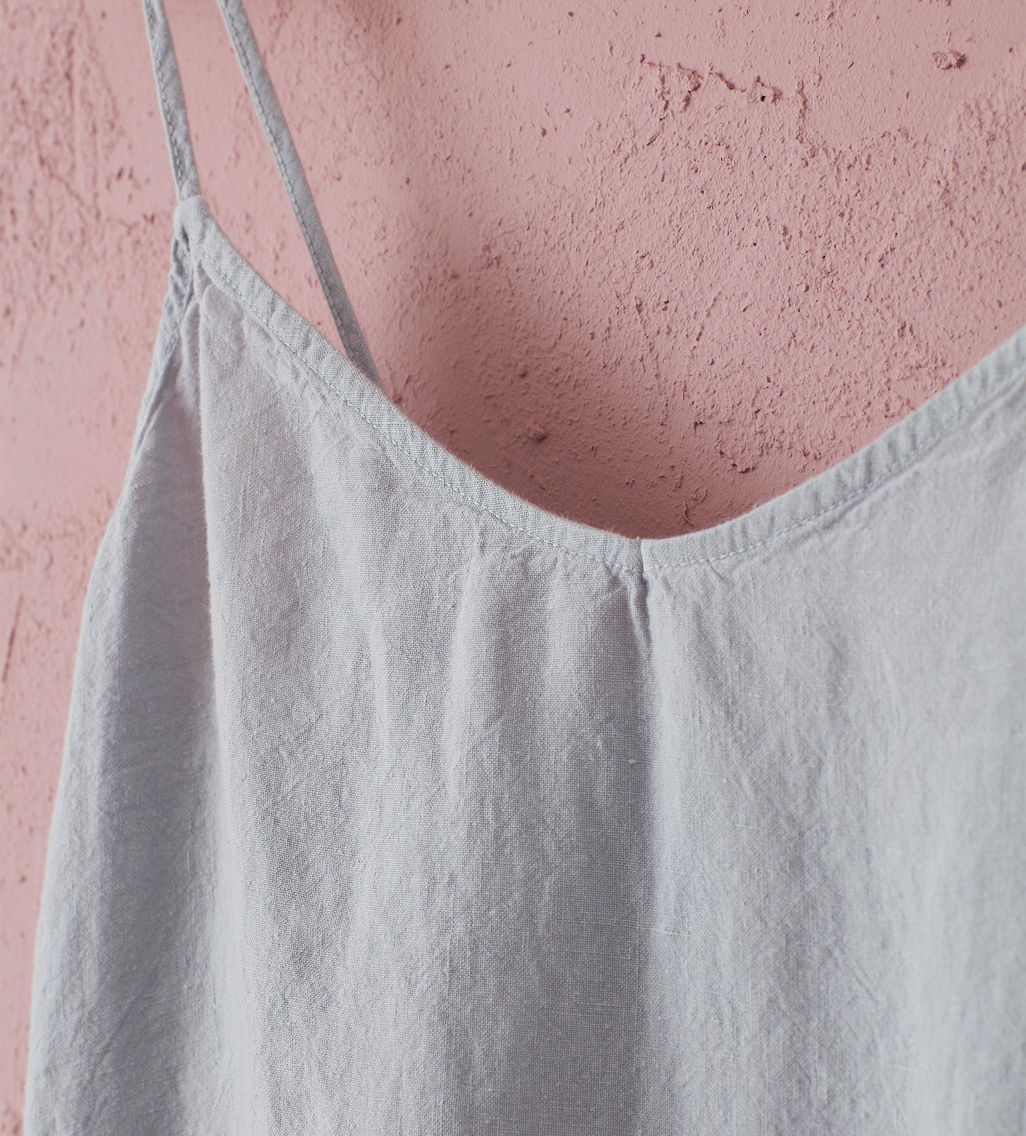 Stone Grey Alice 100% Linen Cami Nightie - Soft & Breathable Sleepwear for Women - Perfect for Summer Nights & Relaxing at Home