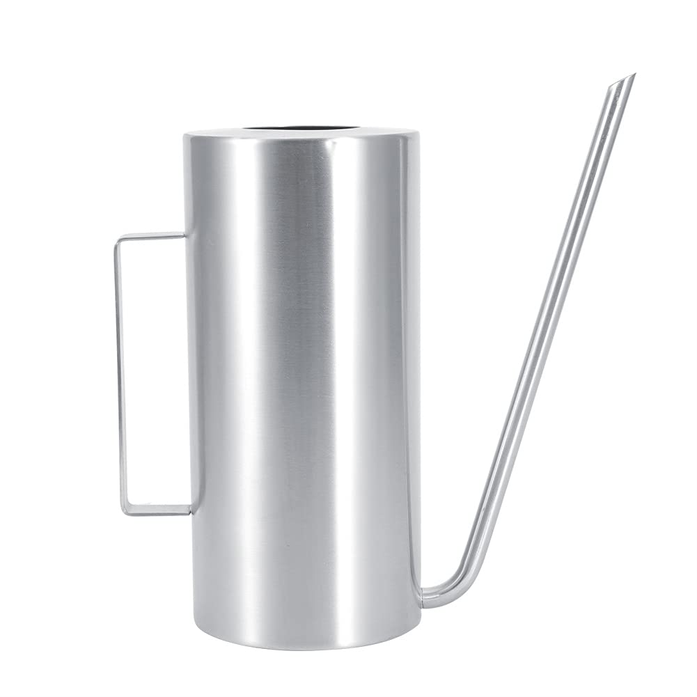 VBESTLIFE 1.5L Stainless Steel Watering Can - Large Capacity Outdoor Garden Watering Pot with Durable Design for Home Plants, Flowers & Lawn Care | Perfect for Balcony, Patio, and Backyard Gardening