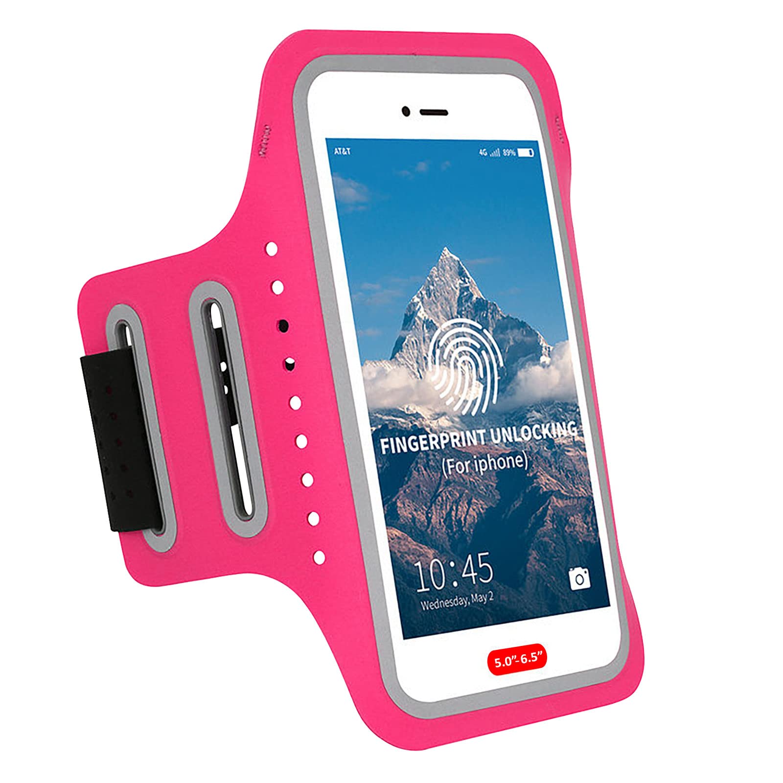 Running Armband Phone Holder for iPhone 15 14 13 12 11 Pro Max XR XS SE & Samsung Galaxy - Adjustable Sports Arm Band for Women Men Kids - Perfect for Gym Workouts, Jogging, Cycling & Outdoor Activities